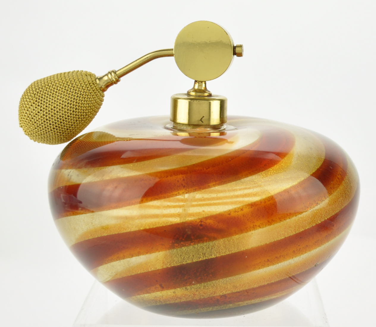 Murano Glass Striped Swirl Perfume Bottle | Hacienda