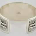 Navajo Sterling Silver Lapis Cuff Bracelet Fred Brown