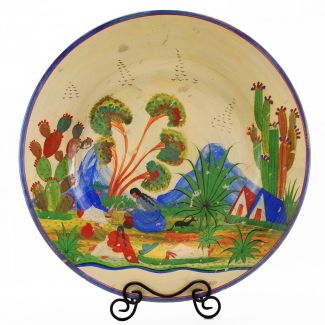 Vintage Mexican Pottery Tlaquepaque Charger 22″