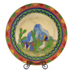 Vintage Mexican Pottery Tlaquepaque Charger Opaco 21″