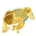 Vintage Cadoro Jeweled Frog Brooch