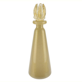 Murano Glass Gold Tulip Perfume Bottle