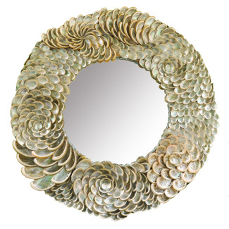 Baby Abalone Sea Shell Patterns of Light Mirror